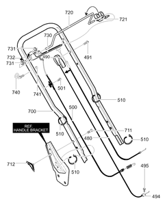 Part Location Diagram of 672429-850 Murray STOP LEVER